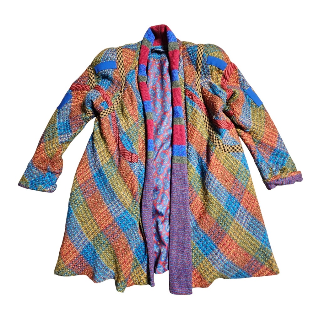 VTG Canvasbacks Lutton & Horsfield Wool Blend Tweed Duster Coat S Grandmacore